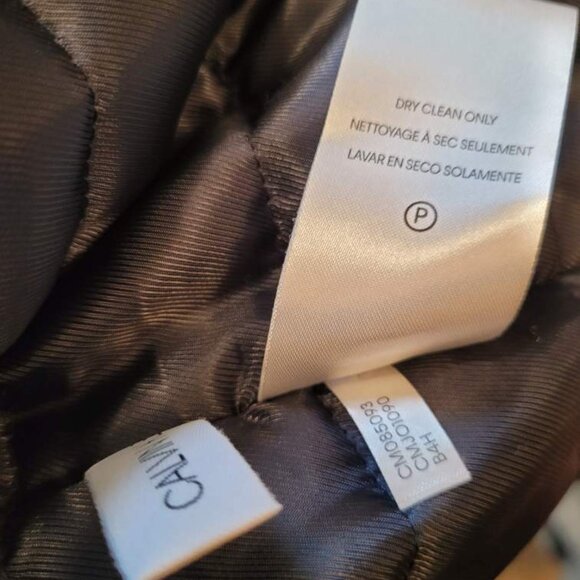 Calvin Klein Wool Blend Bomber Coat - Navy Blue - Men's Medium - Picture 6 of 7